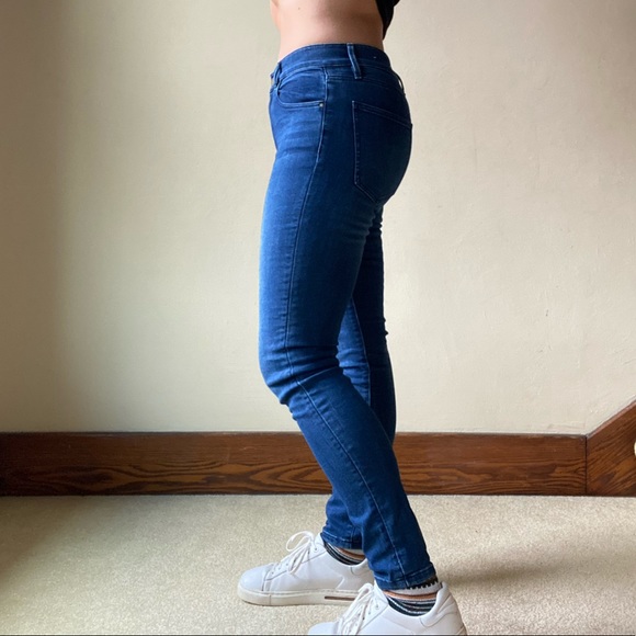 Ann Taylor skinny blue denim jeans size 8 high waisted - Picture 5 of 9